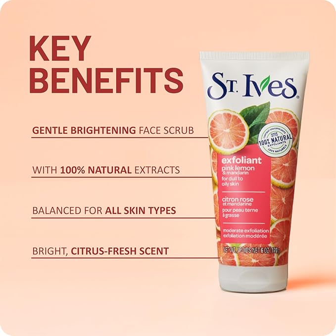 St Ives 150ml Radiant Skin Pink Lemon & Orange Scrub (Packaging may vary)
