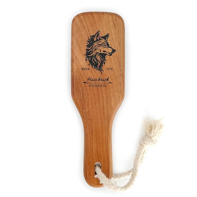 Menesia Soft Boar Bristle Hair Brush for Men,Smoothing Brush