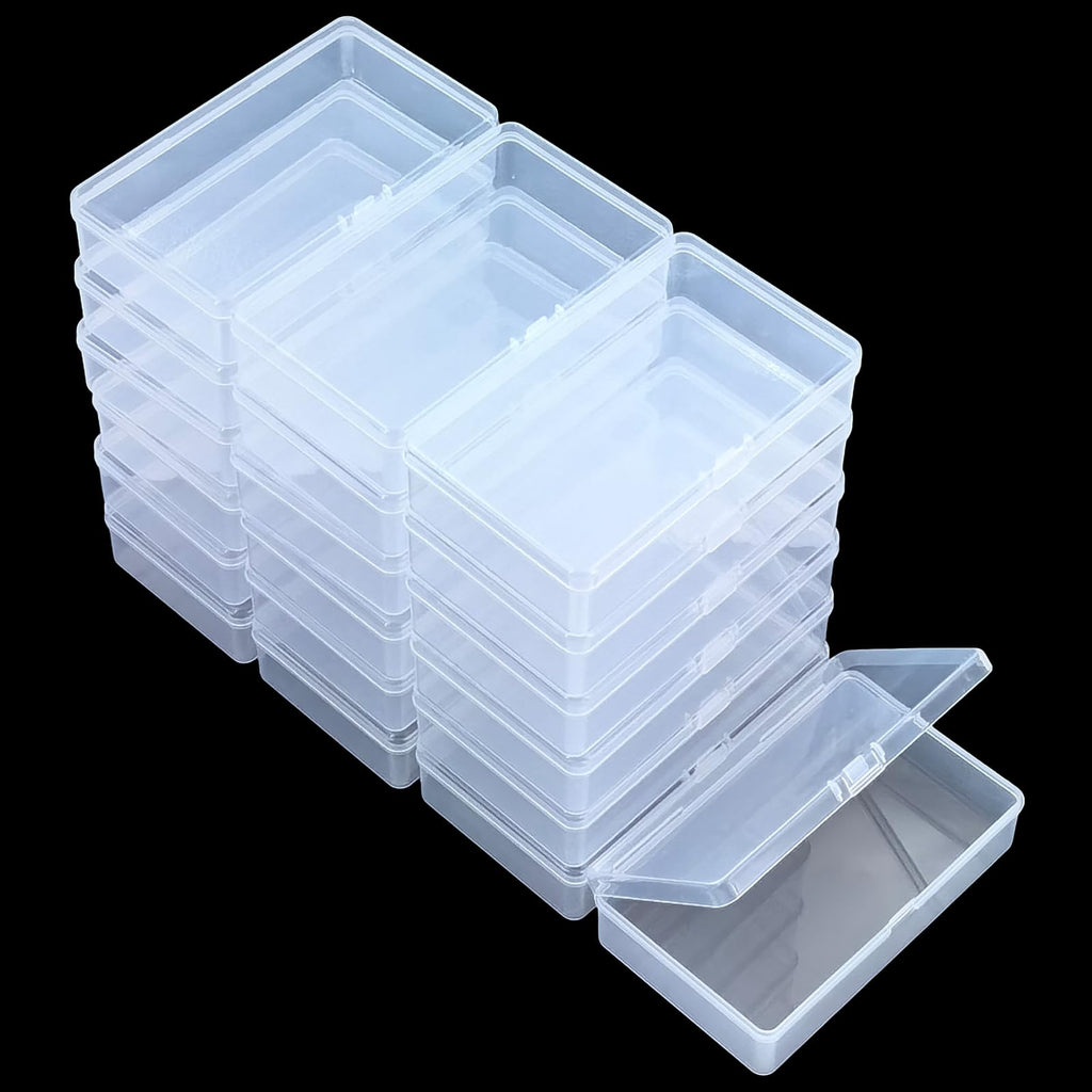 Thintinick 19 Pack Rectangular Clear Plastic Storage Containers