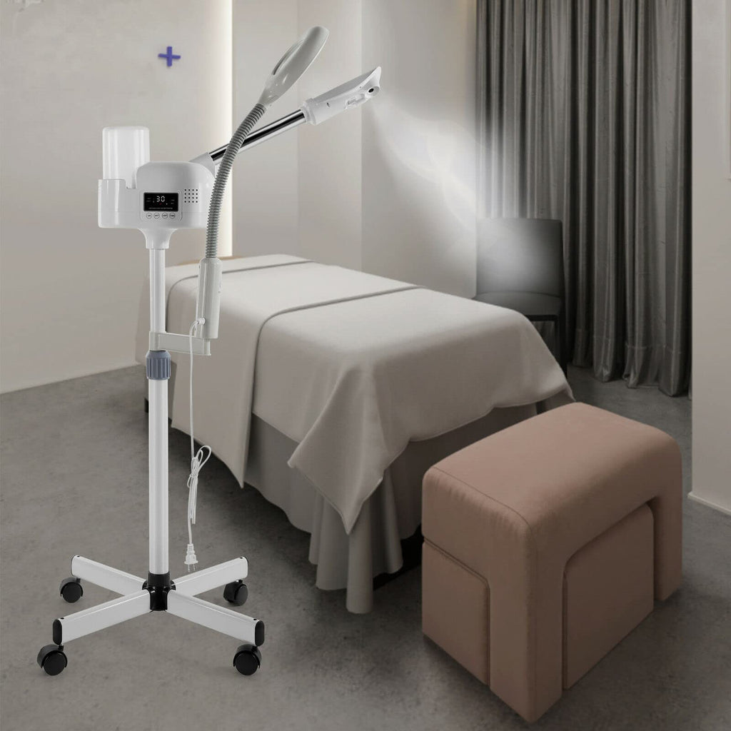 Artist hand Professional Facial Steamer with 5X LED Magnifying Lamp 2 in 1