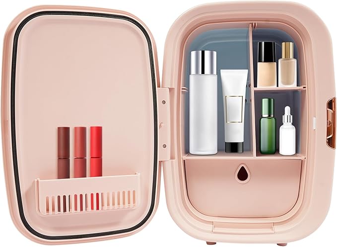BBinmine Cosmetics Refrigerator, Skincare Fridge 12 Liter, Beauty Fridge for Comestic Storage Constant Temperature: 4-60℃/39.2-140℉