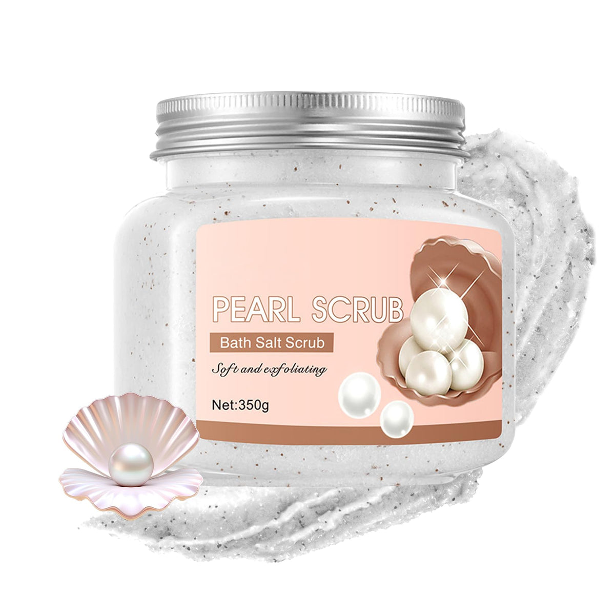 Rose Body Exfoliator, Deep Cleaning Exfoliating Body Scrub, Moisturizing Nourishing Salt Rose Body Scrub, 350 g