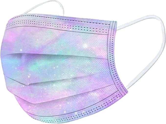 50Pcs Kids Face Mask Childrens 3 Ply Non-Woven Protective Breathable Kids Face Mask for Boys Girls Outdoor School