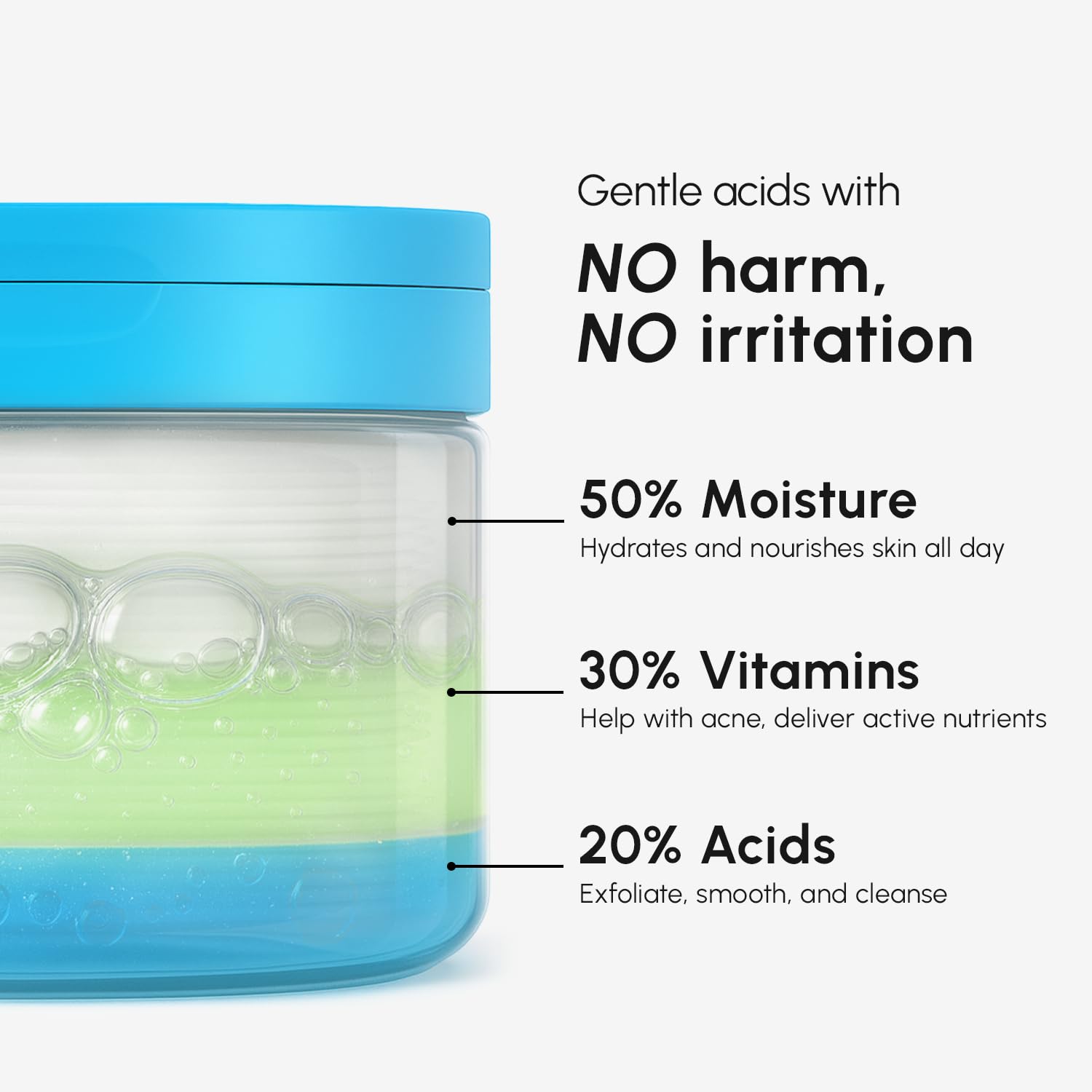 MAREE Glycolic Acid Pads - Toner Pads for Face Cleansing - Exfoliating Pad with Tea Tree Oil, Salicylic Acid & Vitamins E, B3, B5 - Facial Polishes & Peels, Skin Pore Resurfacing & Radiance - 50 Count