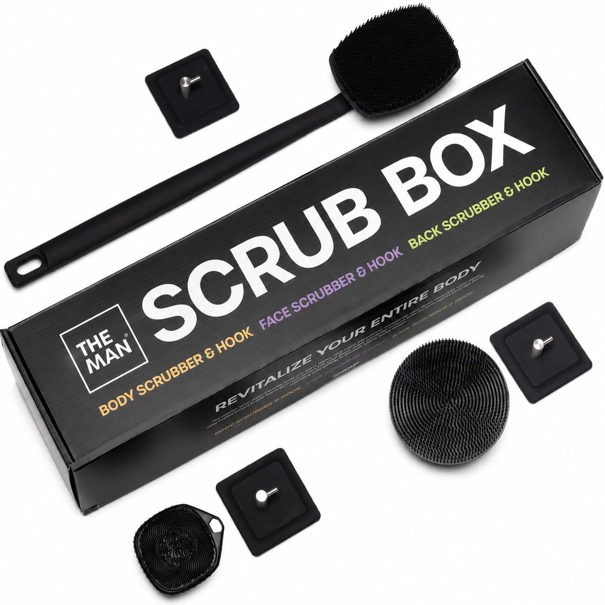 The Man Silicone Face Scrubber for Men, Face Cleansing Brush