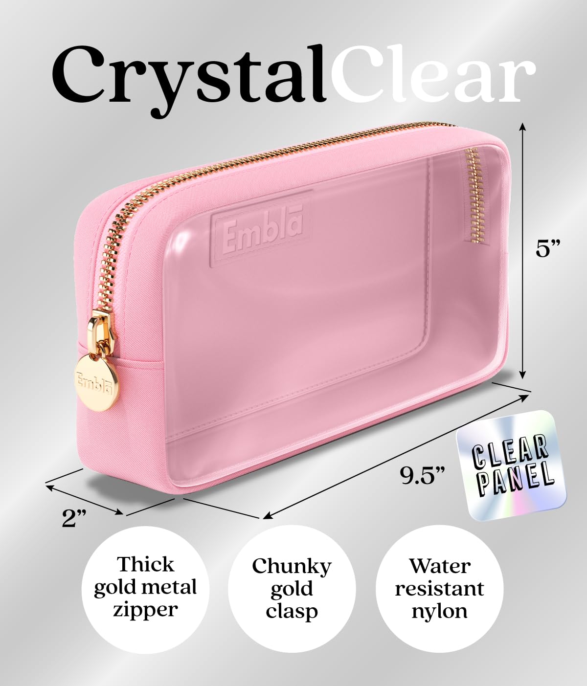 Makeup Bag for Women, Travel Cosmetic Organizer, Waterproof Toiletry Pouch