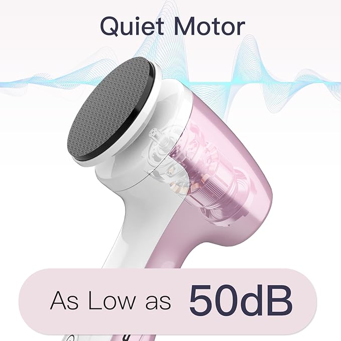 APRELM Rechargeable Electric Foot Callus Remover with 3 Glass Grinding Heads, Professional 1000RPM 3-Speed Control Electric Foot File (E7 Pink Glass Version)