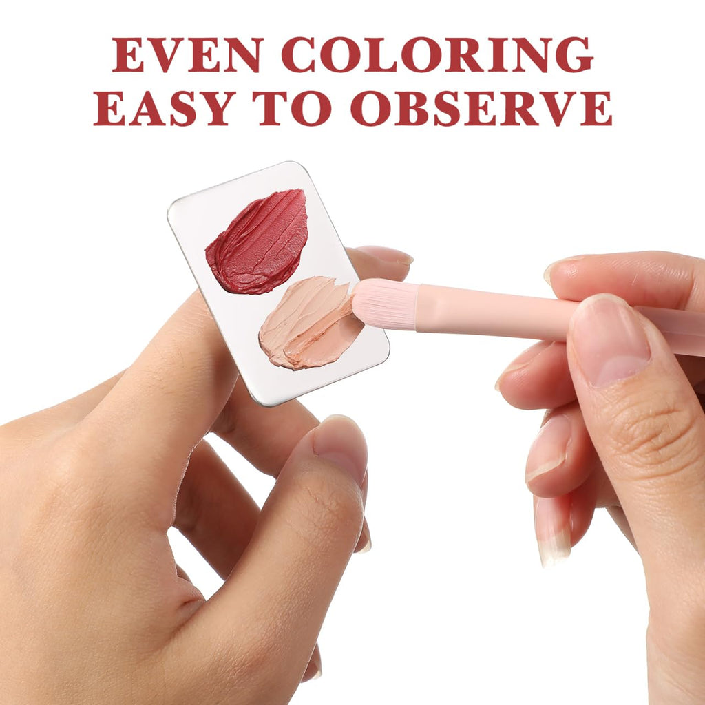 2PCS Nail Art Palette Stainless Steel Makeup Mixing Palette Ring Nail DIY Art Design Paint Color Mixing Metal Tool