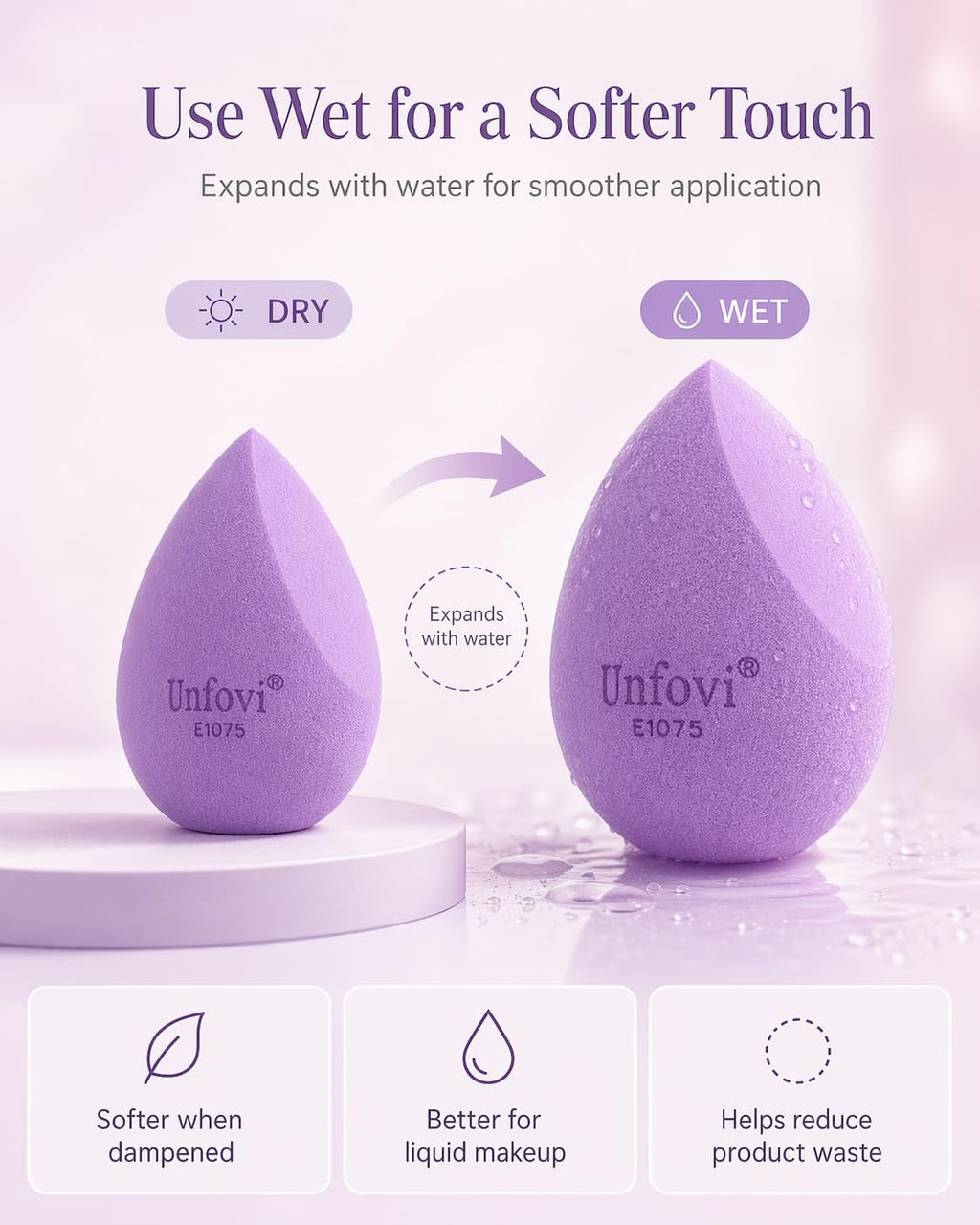 7-Pack Makeup Sponges Set, Cosmetic Sponge for Foundation & Concealer, Latex-Free Reusable Beauty Face Blender, Soft Makeup Blenders for Liquid, Cream, Powder Wet/Dry Application (Multi)