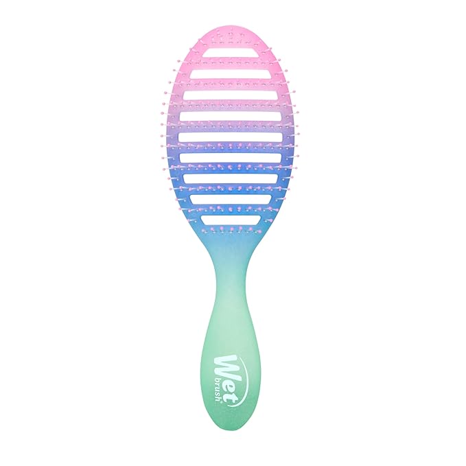 Wet Brush Speed Dry Hair Brush With Blow Dry Safe Bristles & Vented Design For Faster Drying Time, Ergonomic Handle, Reduces Breakage & Detangles All Hair Types, Limited Edition Electric Sky Purple