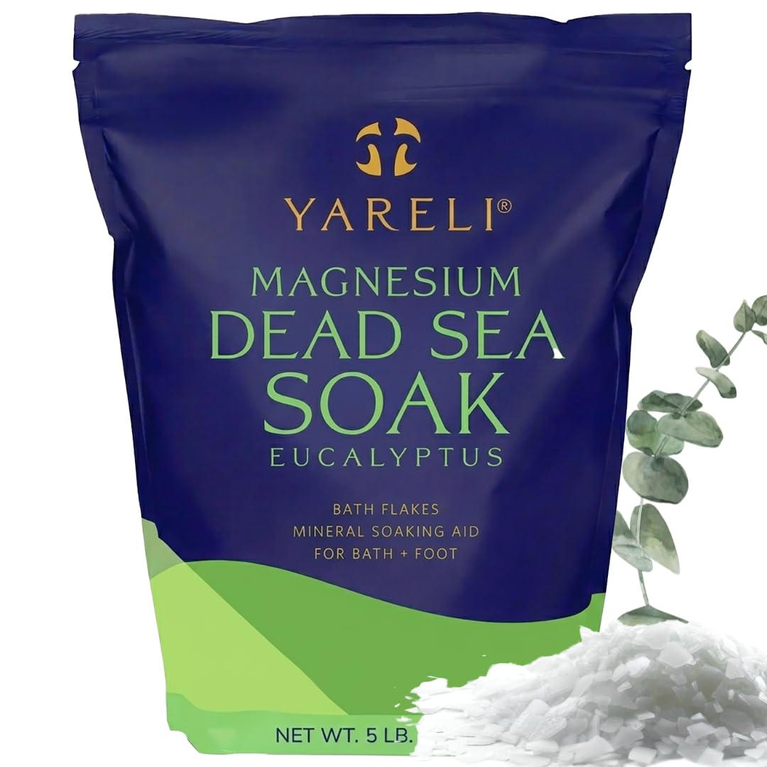Yareli Magnesium Flakes Dead Sea Bath Soak, 5lb Unscented