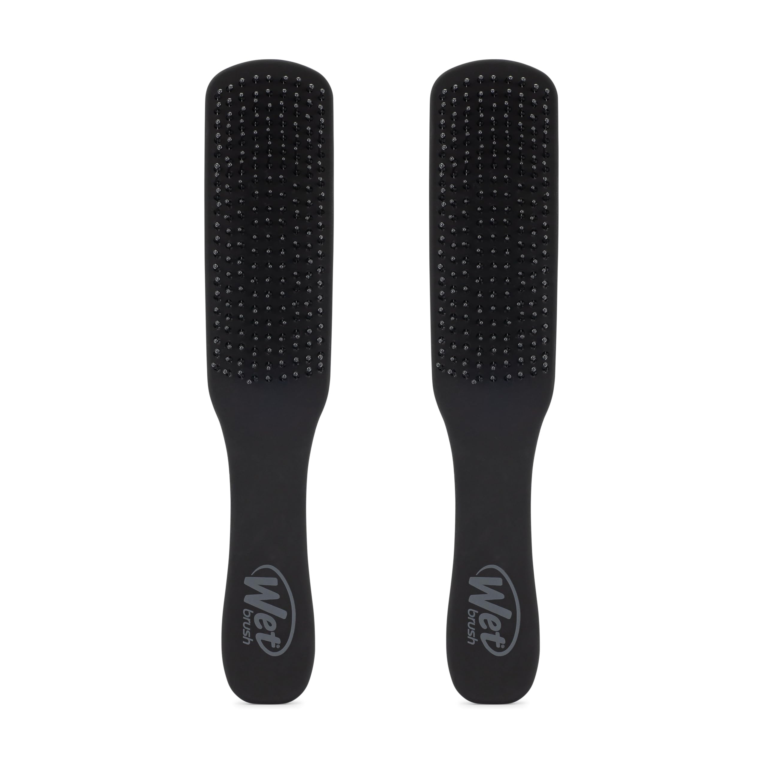Wet Brush Detangling Hair Brush for Men, Black, Stimulates Scalp & Beard for Fuller Stronger Hair, Intelliflex Detangler Help Bristles Promote Growth & Protect from Breakage, Pain-Free (Pack of 2)