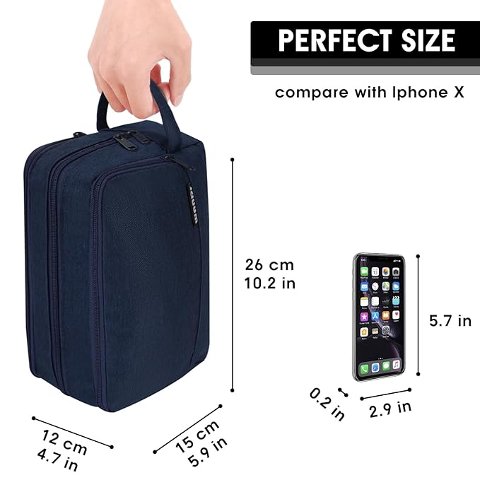 WANDF Travel Toiletry Bag for Men, Small Dopp Kit for Toiletries