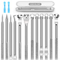 8PCS Blackhead Remover for Face, Pimple Popper Tool Kit, Comedone Pimple Extractor, Acne Whitehead Blemish Removal Kit, Professional Stainless Steel Clean Tools