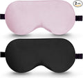 BeeVines 100% Real Mulberry Silk 2 Pack Sleep Mask, Natural Pure Silk Eye Masks with Adjustable Strap for Sleeping, Block Light Eye Sleep Shade Cover, Reduces Puffy Eyes Traveling Gifts