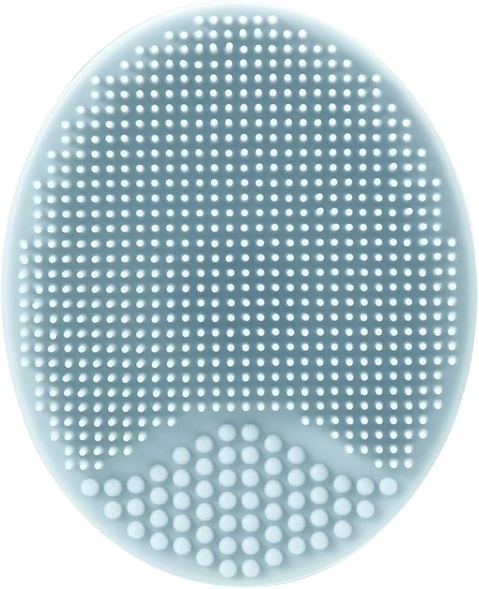 PandaEar Baby Cradle Cap Brush, Silicone Baby Bath Brush Massage Brush Set for Dry Skin, Cradle Cap, and Eczema, 4 Pack (Blue)