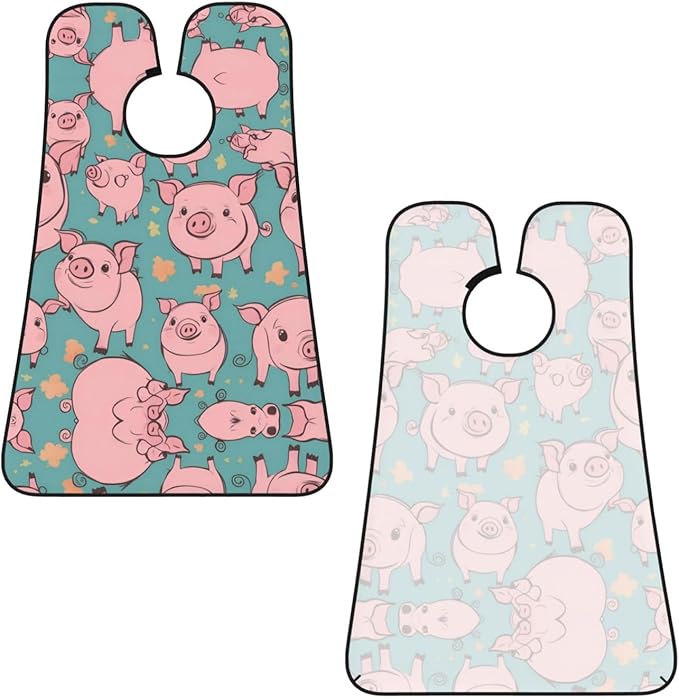 Pinks Cherry Blossoms Print Beard Bib Shaving Apron, Beard Hair Trimming Cape Gift For Dad