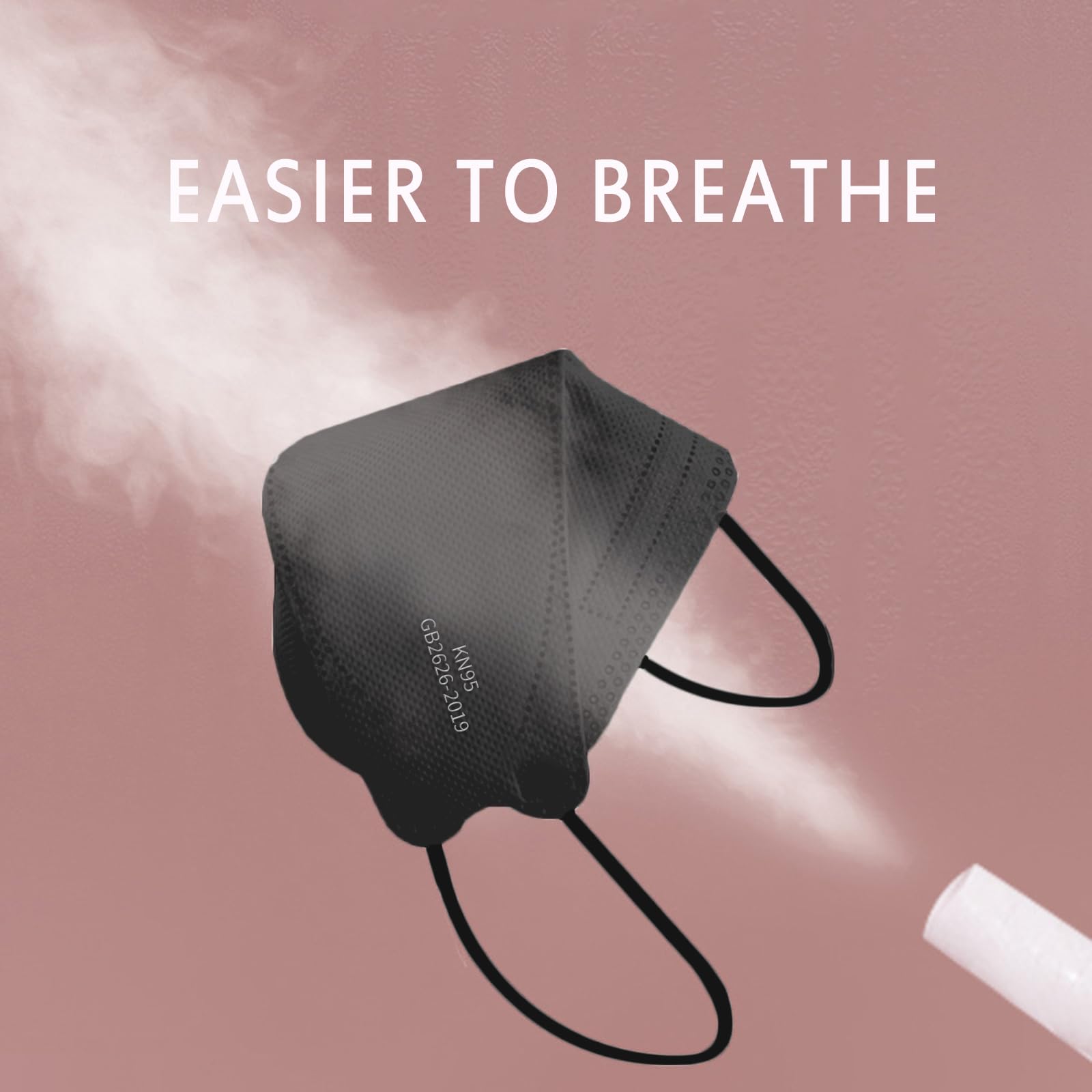 Borje KN95 Face Masks, 100 Pcs Disposable Face Masks, Filter Protection Against PM2.5 from Fire Smoke & Dust