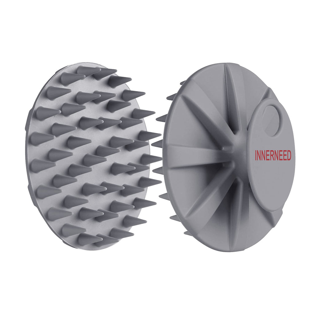 One-piece Silicone Scalp Massager Shampoo Brush Hair Wash Scrubber, Gray