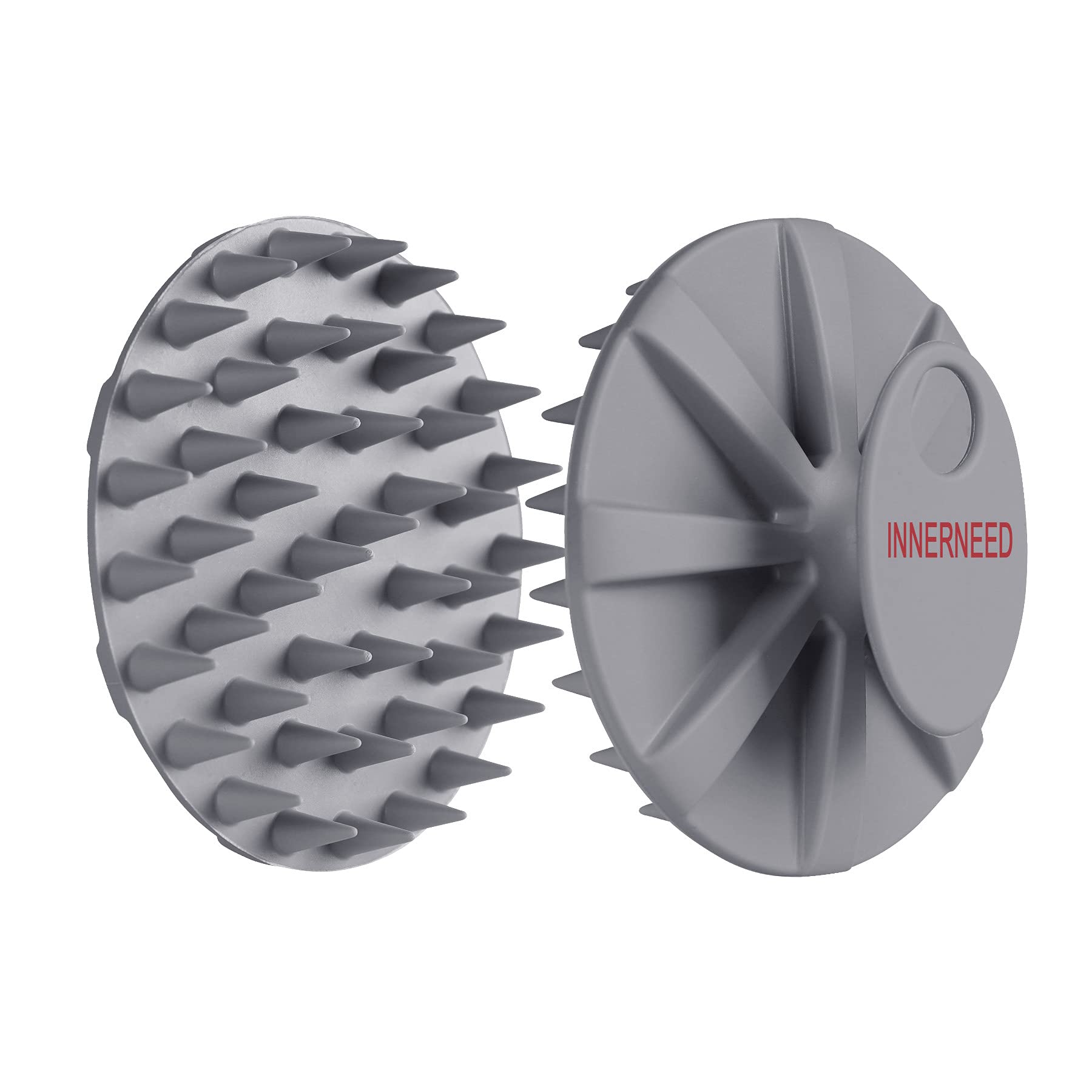 One-piece Silicone Scalp Massager Shampoo Brush Hair Wash Scrubber, Gray
