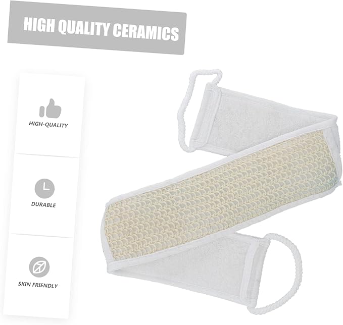 SAFIGLE 2pcs Back Scrubber Bath Accessory Exfoliating Body Scrubber for Deep Cleansing and Skin Care Strap Design Suitable for Men and Women