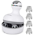cotsoco Electric Scalp Head & Back Massager, Cordless Hair Massage Waterproof Head Massager with 4 Heads 84 Nodes for Hair Growth, Stress Relief & Deep Clean, Gifts for Men Women, White