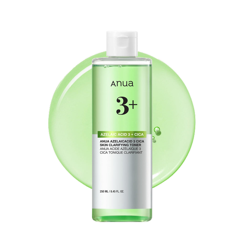 Anua Azelaic Acid 3 CICA Clarifying Toner, Daily Exfoliating Facial Toner with Salicylic, for Soothing & Skin Clarity, Sebum & Spot Care, Suitable for Sensitive Skin, Korean Skincare, 8.45 fl.oz.