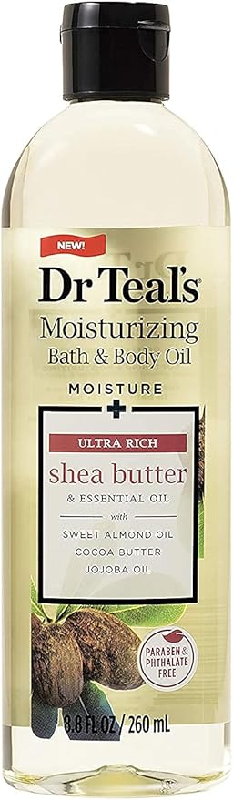 Dr. Teals Bath & Body Oil Variety Gift Set (2 Pack, 8.8oz Ea.) - Soothing Lavender & Ultra Rich Shea Butter - Essential Oils Hydrate Skin & Alleviates Daily Stress - at Home Spa Kit