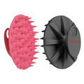 One-piece Silicone Scalp Massager Shampoo Brush Hair Wash, Black+Pink