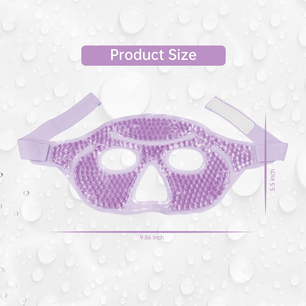 Ice Face Eye Mask for Woman Man,Hot or Cold Gel Face Ice Mask Reusable