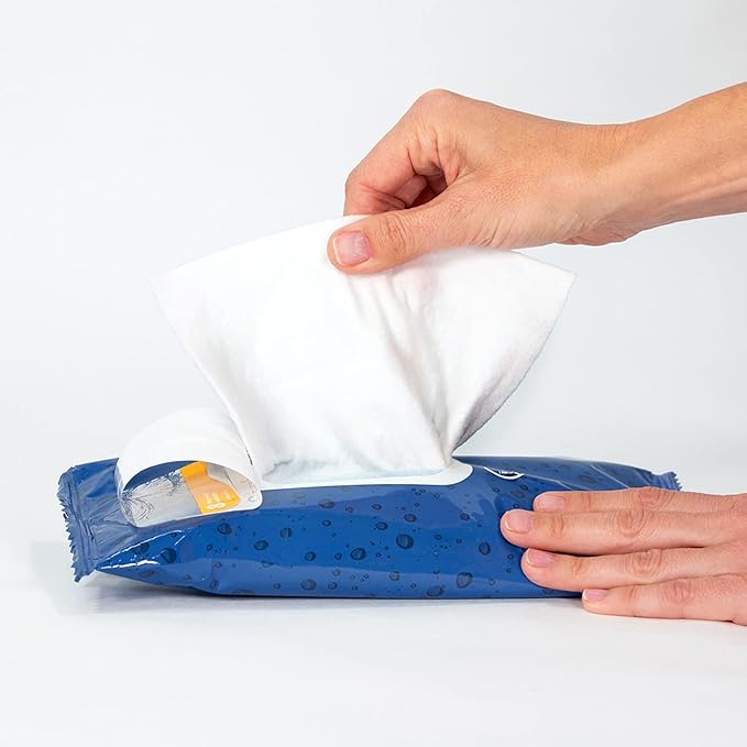 Comfort Bath® Cleansing Washcloths - 22 Packages, 176 Cloths - No Rinse Bathing Wipes, Ultra-Soft and Thick Heavyweight Cloth, Light Fragrance