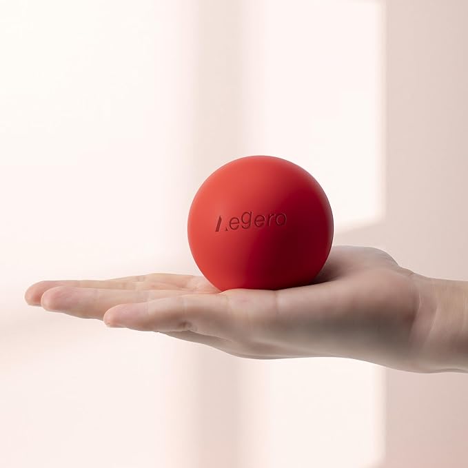 Massage Lacrosse Balls for Myofascial Release,Yoga Deep Tissue Massage,Trigger Point Therapy and Foot Plantar Fasciitis,Muscle Soreness Massager Ball (2Pack,Red)