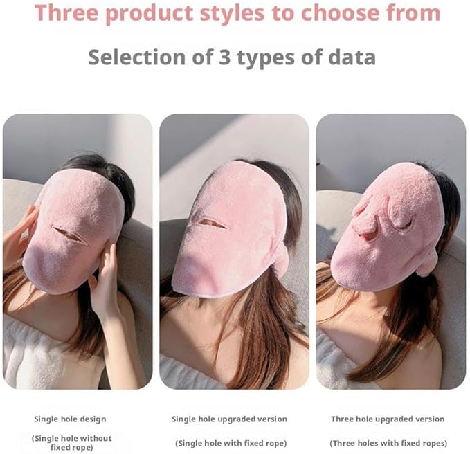 Face Steaming Towel,Hot Compress Face Towel Masks,Reusable Face Masks Skincare Facial Steamer Towel for Hot Cold Skin Care,Towel Steamer for Facials,Spa Towels Beauty Facial Towel for Women (A)
