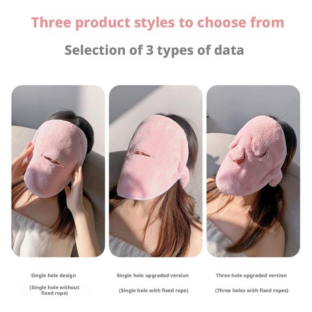 Face Steaming Towel,Hot Compress Face Towel Masks,Reusable Face Masks Skincare Facial Steamer Towel for Hot Cold Skin Care,Towel Steamer for Facials,Spa Towels Beauty Facial Towel for Women (B)