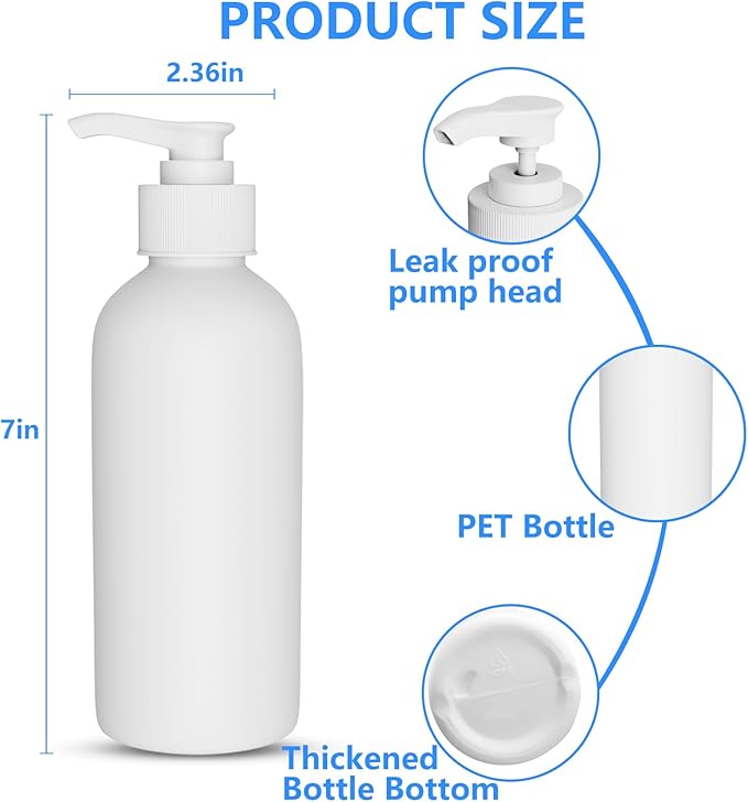 DTDNZKN 2 Pack 10 Oz (300ml) Pump Bottles Dispenser