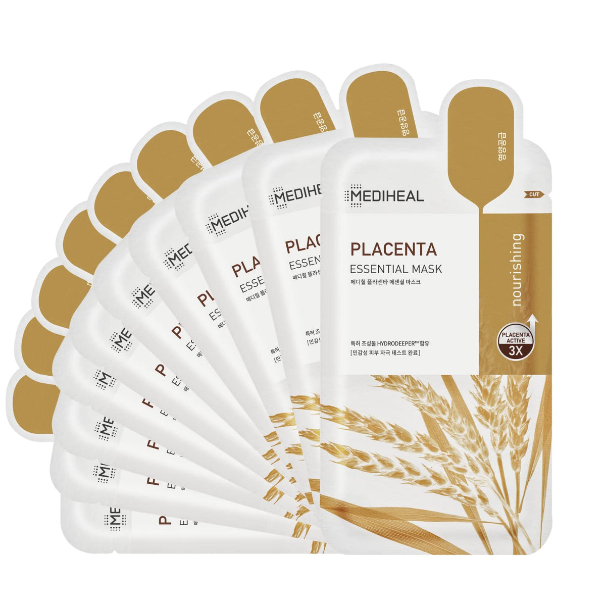 Mediheal Best Korean Sheet Mask - Madecassoside Essential Face Mask 10 Sheets For Sensitive Blemish Prone All Skin Types Hydrating Moisturizing Calming Soothing