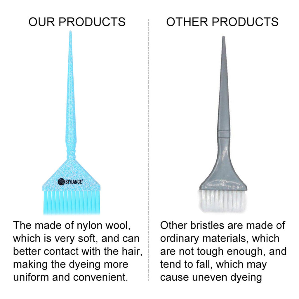 STYLANCE Hair Color Brush Set, Hair Coloring Brushes for Hair Styling Salon Home DIY Barber