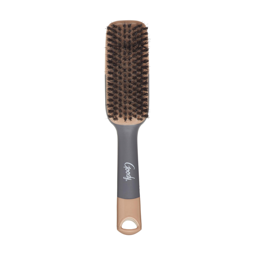 Goody Detangle It Boar Bristle Hair Brush, Use as a Detangling or Styling Brush, Conditions & Boosts Shine, Helps Tackle Knots & Reduce Frizz, For Wet or Dry Hair, Brown/Grey