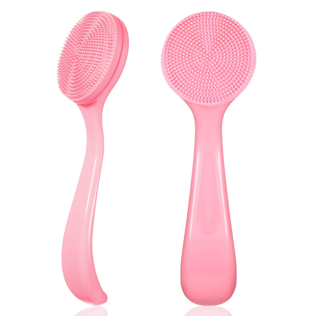2 Pack Silicone Face Scrubber Manual Face Brush Skin Friendly Facial Cleansing Brush Exfoliator Cleanser Soft Brushes Waterproof Faces Wash Brushes Exfoliating Brushs for Blackheads Makeup Removal