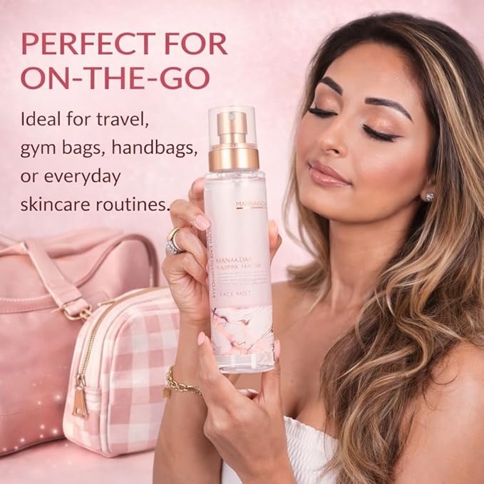 Manna Kadar Beauty Hydration Happy Hydrating Face Mist, 180ml - Preps Skin & Sets Makeup, Provides Moisture, Keep Skin Hydrated & Healthy, Sea Botanicals, Invigorating, Refreshing, Breathable