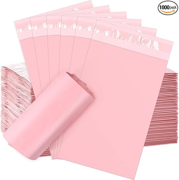 1000 Pcs Sanitary Napkin Disposal Bags Bulk Pink Feminine Hygiene Bags Pack 9.8 x 5.9 Inch to Block Odors for Tampons and Pads Work and Home Dormitories Place