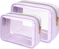 PACKISM Clear Makeup Bag - 1 Medium for Carry-on 1 Large Checked Luggage