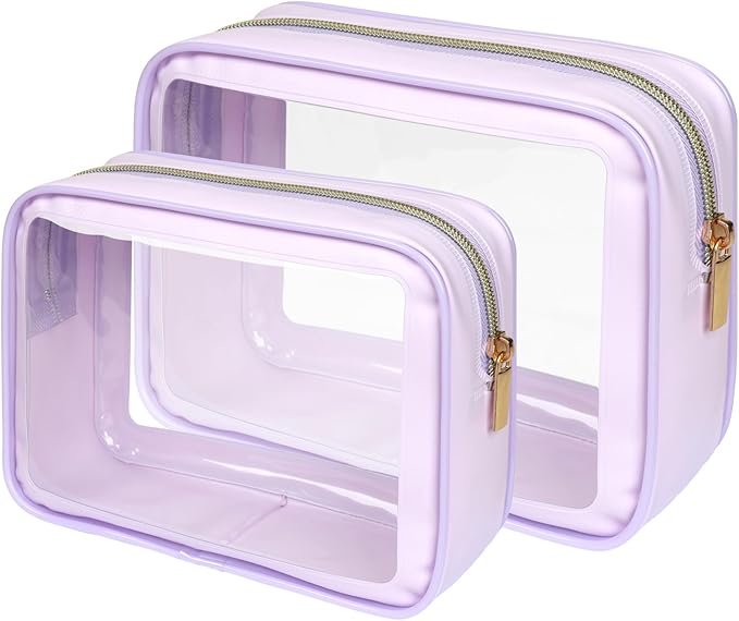 PACKISM Clear Makeup Bag - 1 Medium for Carry-on 1 Large Checked Luggage