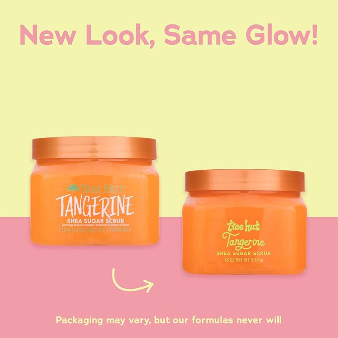 Tree Hut Tangerine Body Scrub, Exfoliating Sugar Scrub, Vegan, 18 Oz