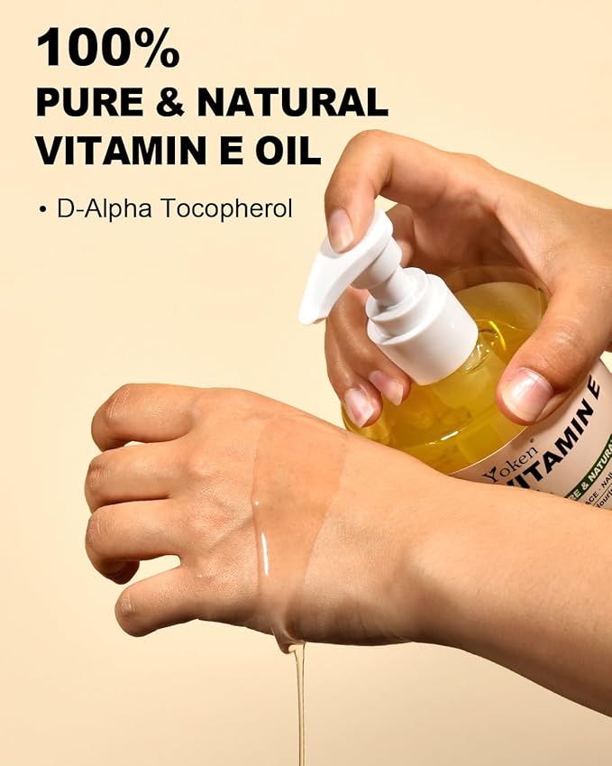 Yoken Vitamin E Oil for Skin 16 Oz Body Bath DIY oils for Face Cold Pressed