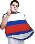 NOUZU Russian Flag Print Beard Bib Apron For Men, Beard Hair Catcher For Men Shaving Trimming,Beard Cape Cloth, Black