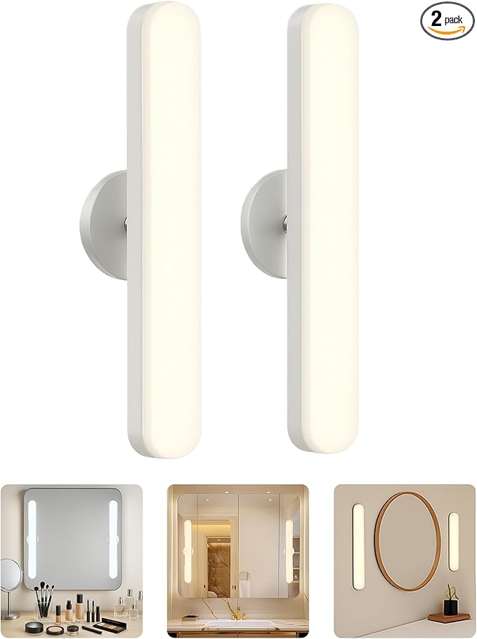 cambk Set of 2 Vanity Makeup Lights for Mirror