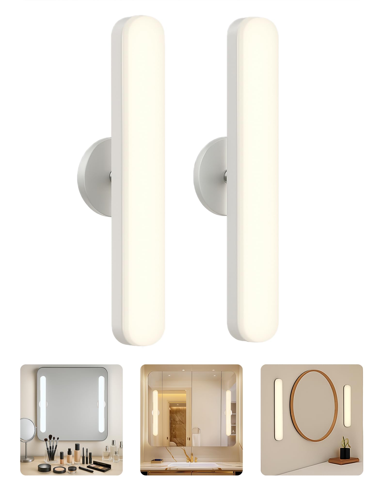 cambk Set of 2 Vanity Makeup Lights for Mirror
