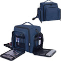 UOZL Nail Polish Organizer Case Hold 60 Bottles with 2 Detachable Bag,Blue