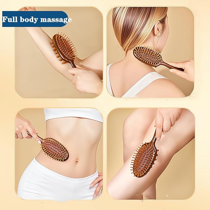 BEENIFIC Scalp Massager Hair Growth Brush,Head Massager Scalp Stress Relax Dandruff Comb,Wooden Scalp Exfoliator Head Scratcher,Unisex (Sandalwood)